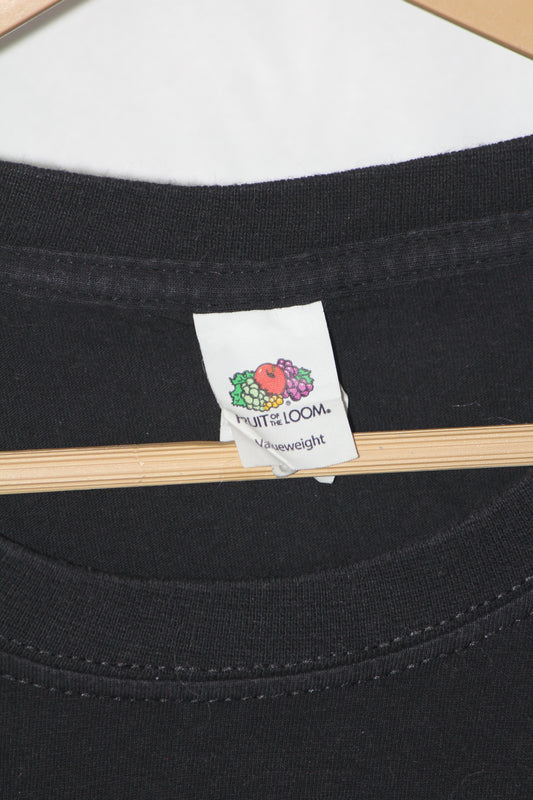 Fruit of the Loom Black Printed T-Shirt