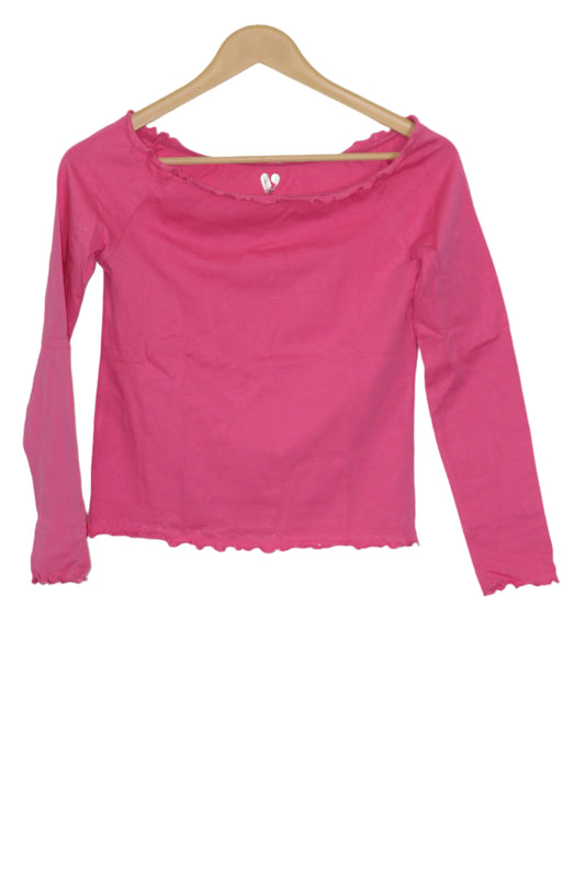 Pink Full Sleeve Crop Top – By Very (Small)