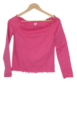 Pink Full Sleeve Crop Top – By Very (Small)