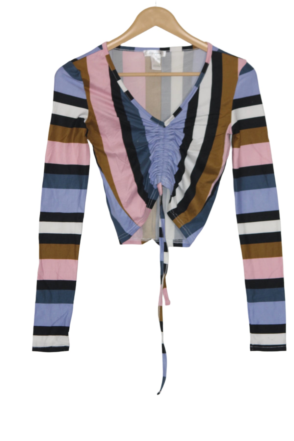 Multicolor Full Sleeve Crop Top – Revamped (Small)