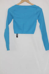 Blue Full Sleeve Crop Top – Dunnes Stores (XS-S)
