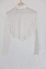 White Full Sleeve Crop Top – Vero Moda (Medium)