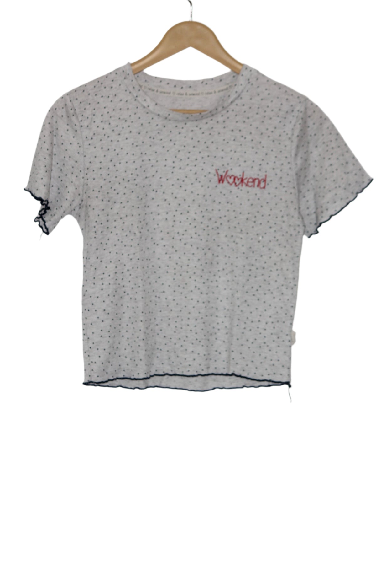White Half Sleeve Crop Top – Unwind (Small)