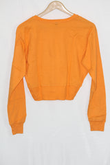 Orange Full Sleeve Crop Top – Blue Steel (Medium)