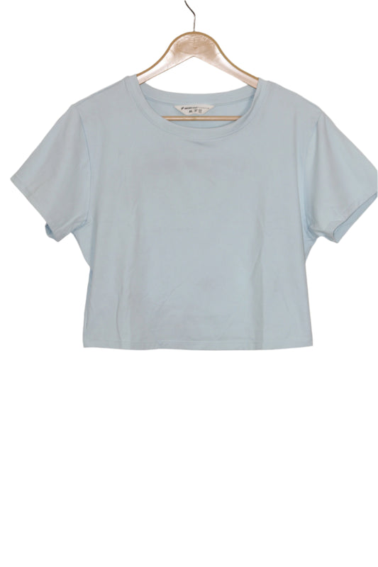 Light Blue Half Sleeve Crop Top – Work Out (XL)