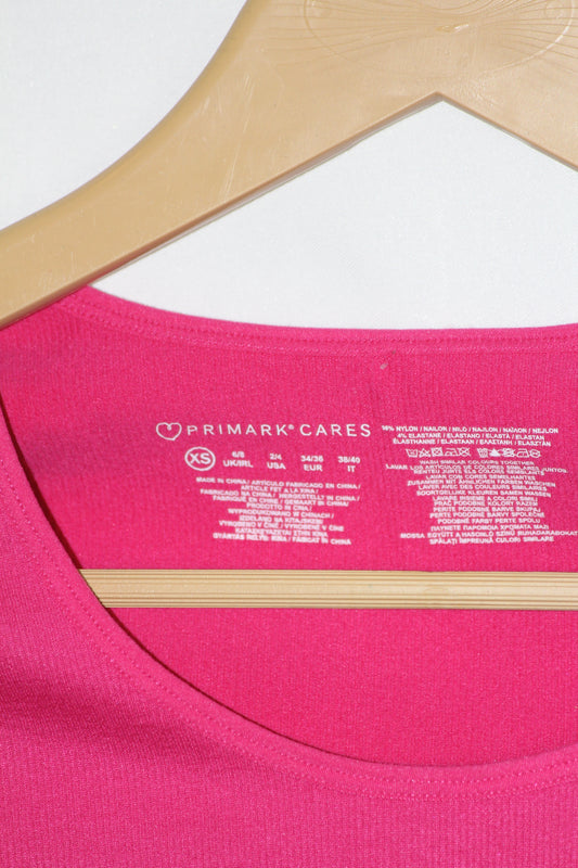 Pink Full Sleeve Crop Top – Primark (XS)