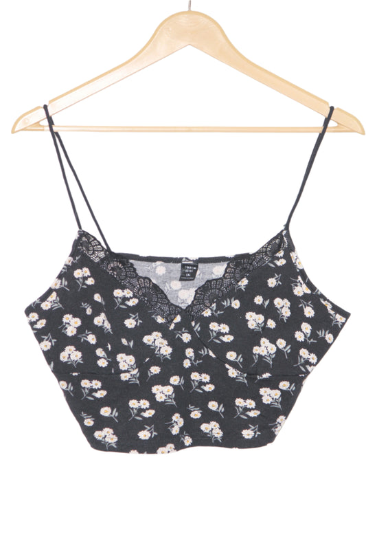 Black Sleeveless Crop Top – Shein (1XL)