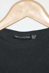 Black Full Sleeve Crop Top – Pretty Little Thing (Small)