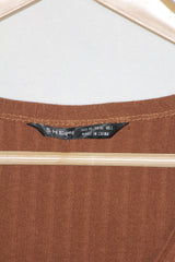 Brown Full Sleeve Crop Top – Shein (XS)