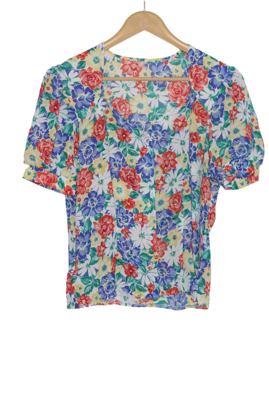 Multicolor Half Sleeve Crop Top – St Michaels (Medium)