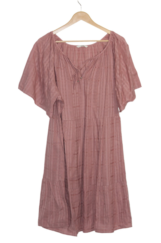 George Pink Half Sleeve Lace Dress