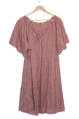 George Pink Half Sleeve Lace Dress