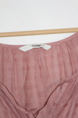 George Pink Half Sleeve Lace Dress