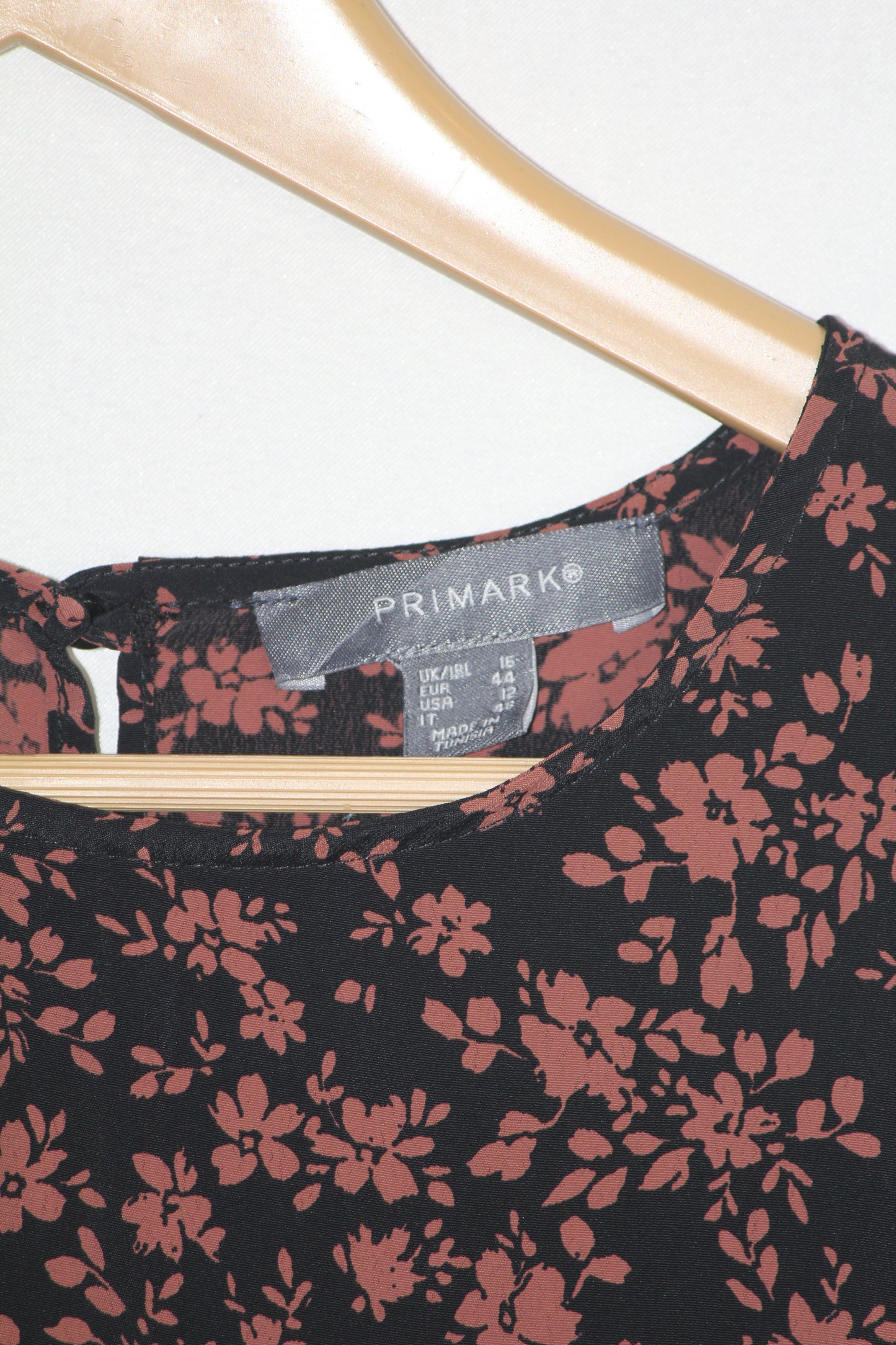 Primark Large Black Floral Polyester Dress