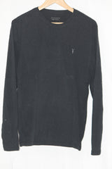 All Saints Black Full-Sleeve T-Shirt