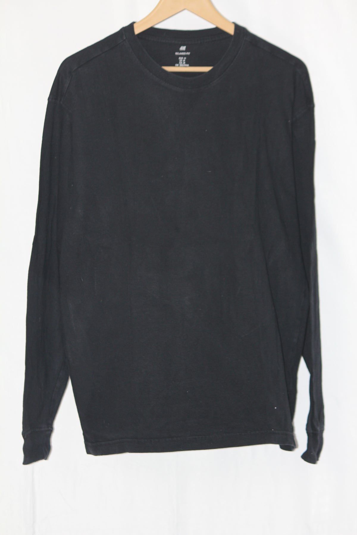 H&M Black Full-Sleeve T-Shirt