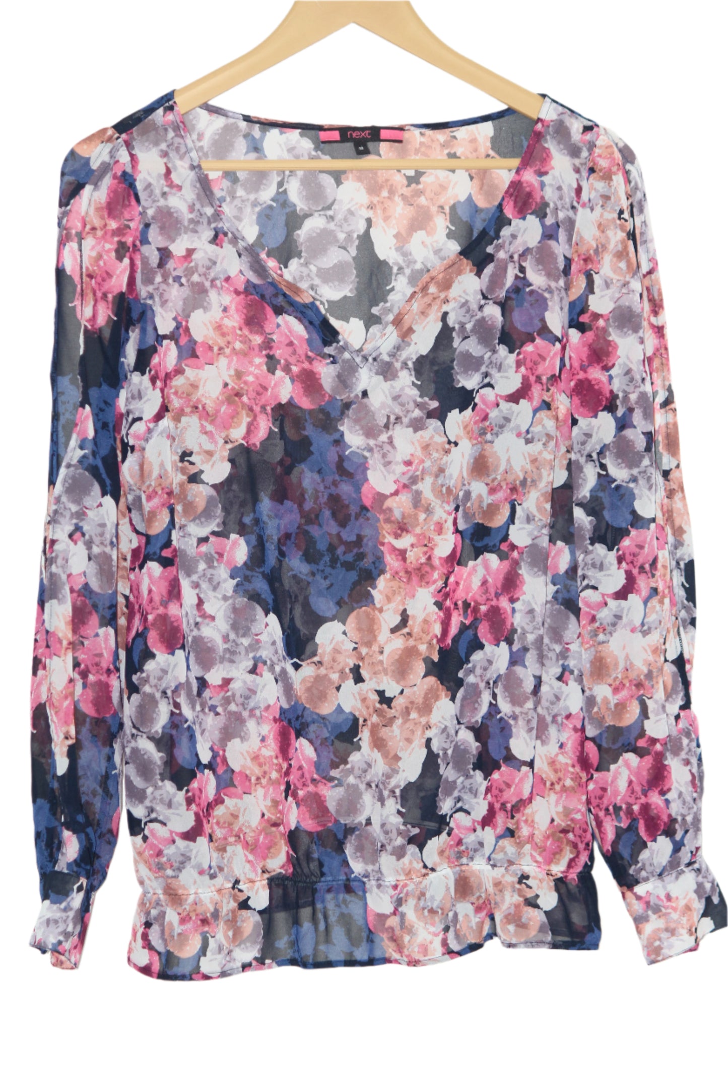 Next Small Blue/Pink/Grey Floral Polyester Blouse