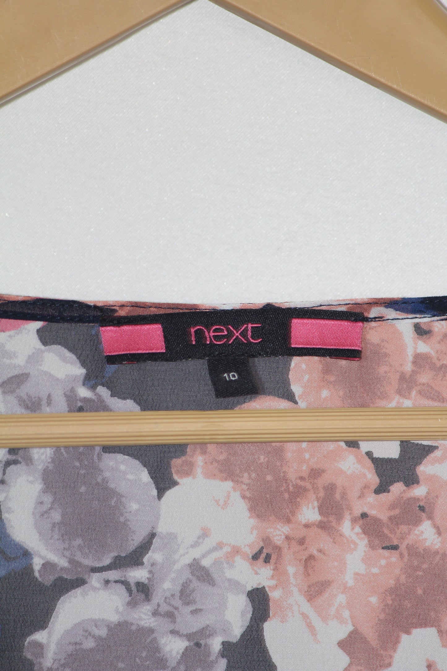 Next Small Blue/Pink/Grey Floral Polyester Blouse