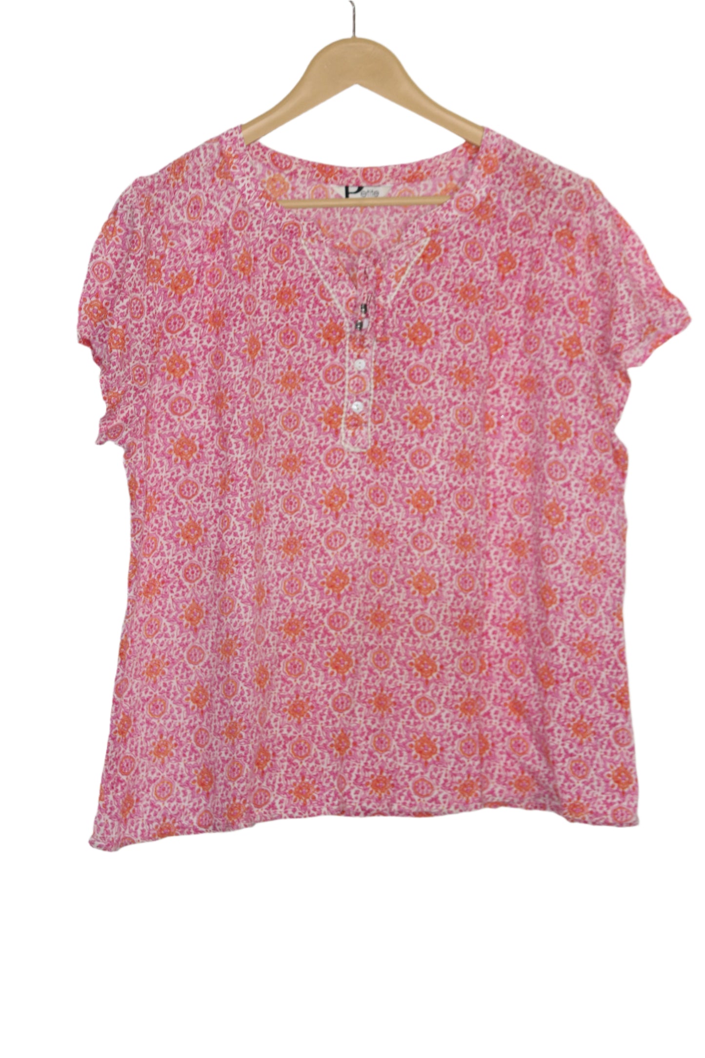 Pink Floral Crop Top – Petite (M)