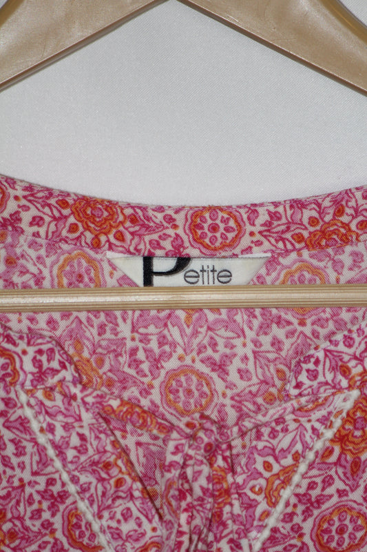 Pink Floral Crop Top – Petite (M)