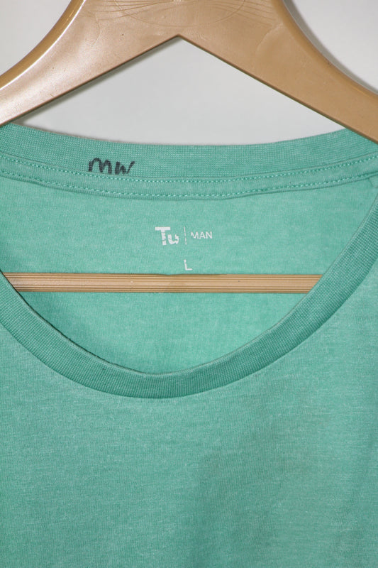 TU Green Simple T-Shirt