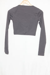 Full Sleeve Black Crop Top by Pretty Little Thing