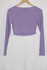 Purple Full Sleeve Crop Top – Shein (Small)