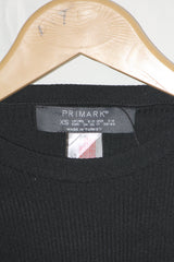 Half Sleeve Black Crop Top by PRIMARK