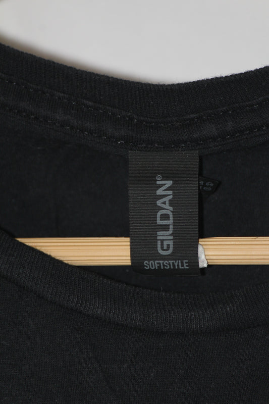 Gildan Black Printed T-Shirt