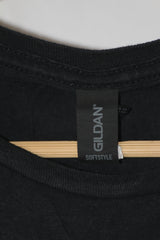 Gildan Black Printed T-Shirt