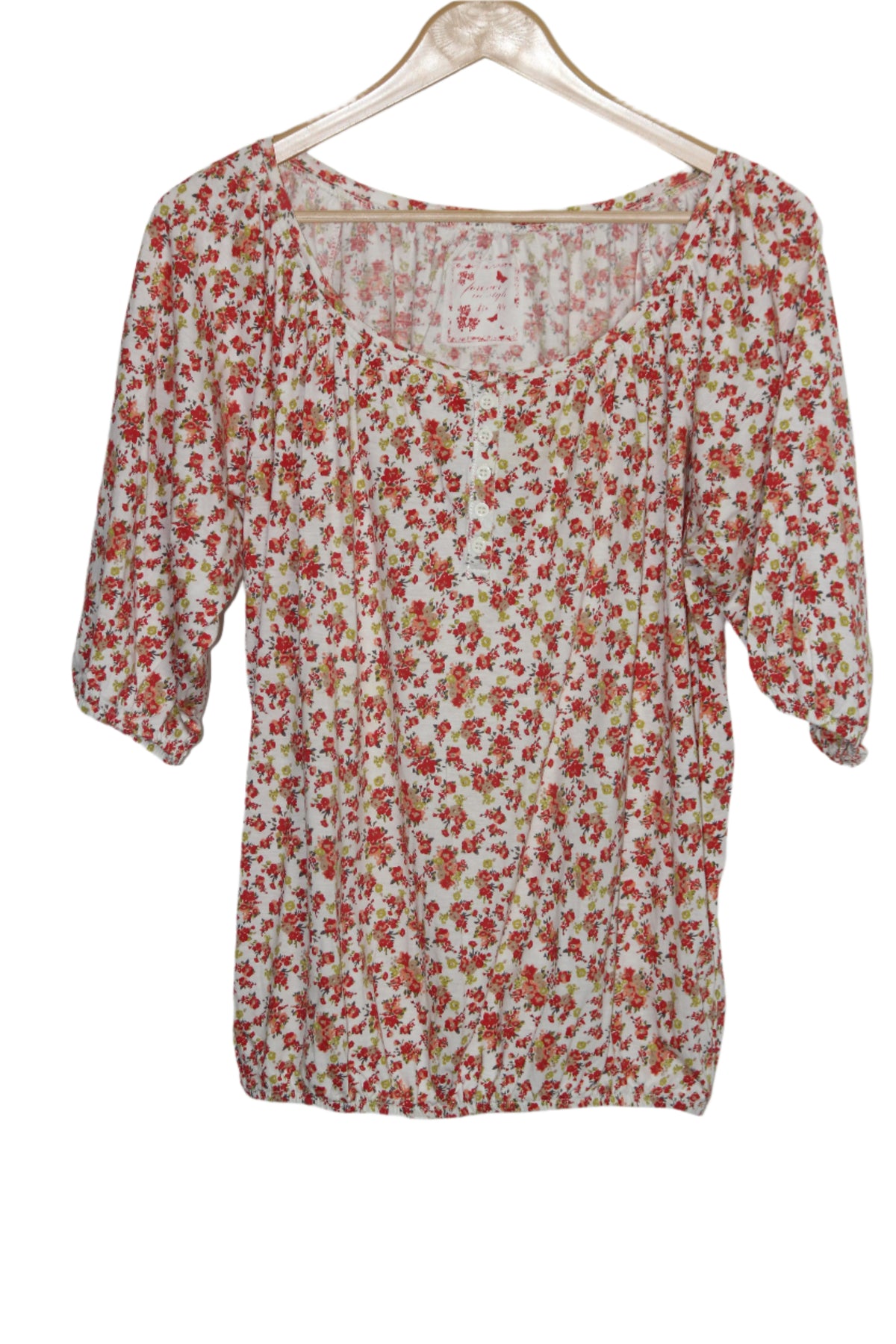 Red Floral Full Sleeve Blouse – DUNNES