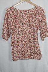 Red Floral Full Sleeve Blouse – DUNNES