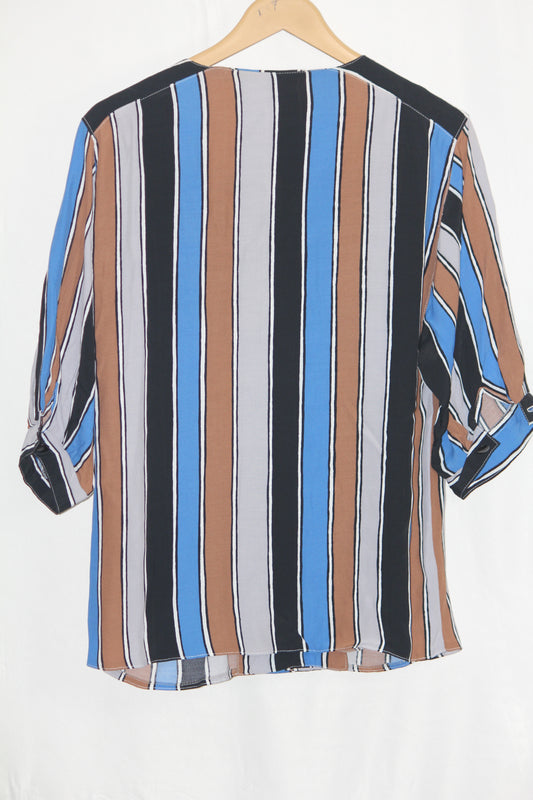 Multicolor Striped Button Down Shirt – Thrifty