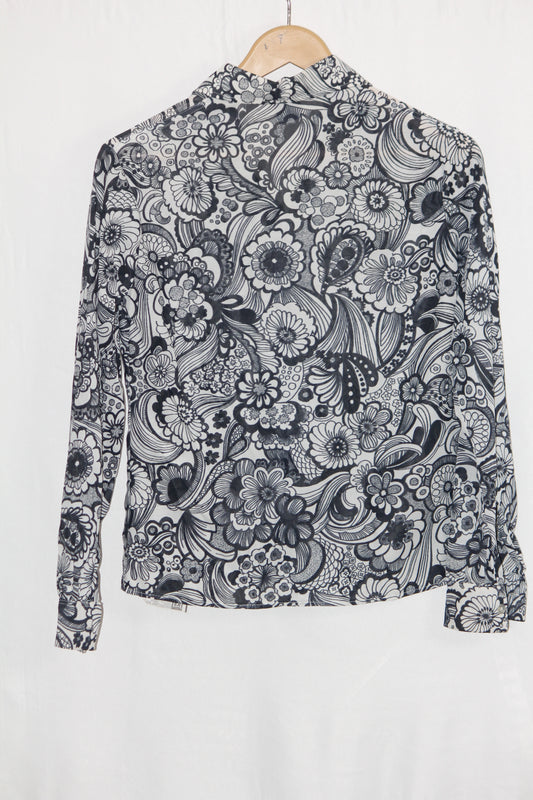 Floral Black & White Button Down Shirt – Dale Martin