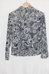 Floral Black & White Button Down Shirt – Dale Martin