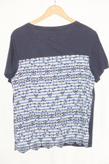 Dark Blue Half Sleeve Cotton Blouse – M&S