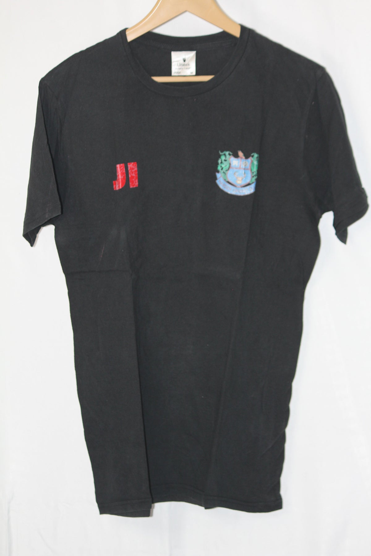 Uneek Black Cricket Club Logo T-Shirt