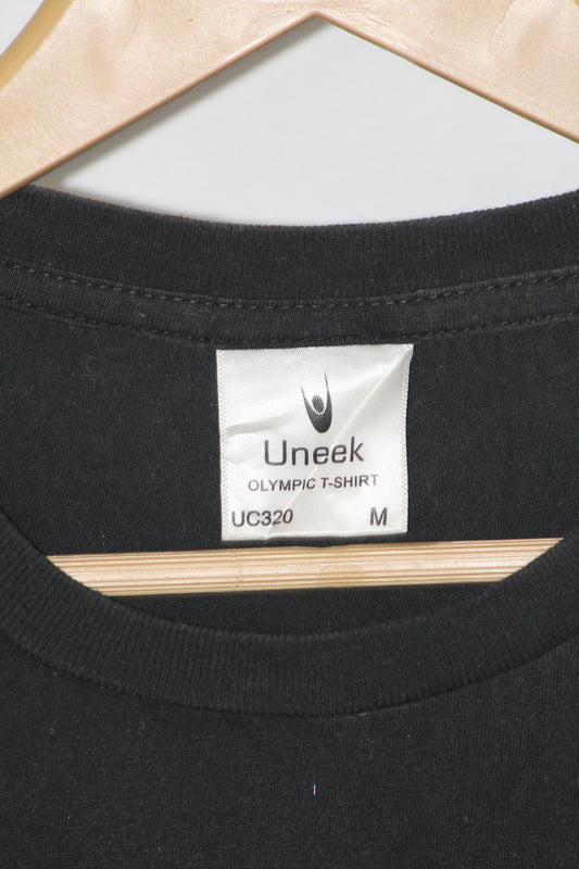 Uneek Black Cricket Club Logo T-Shirt
