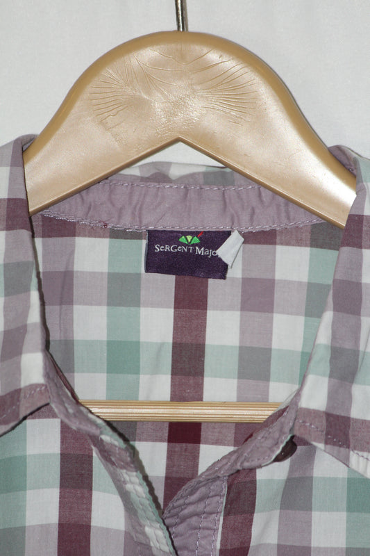 White Check Sleeveless Shirt – Sergent Major