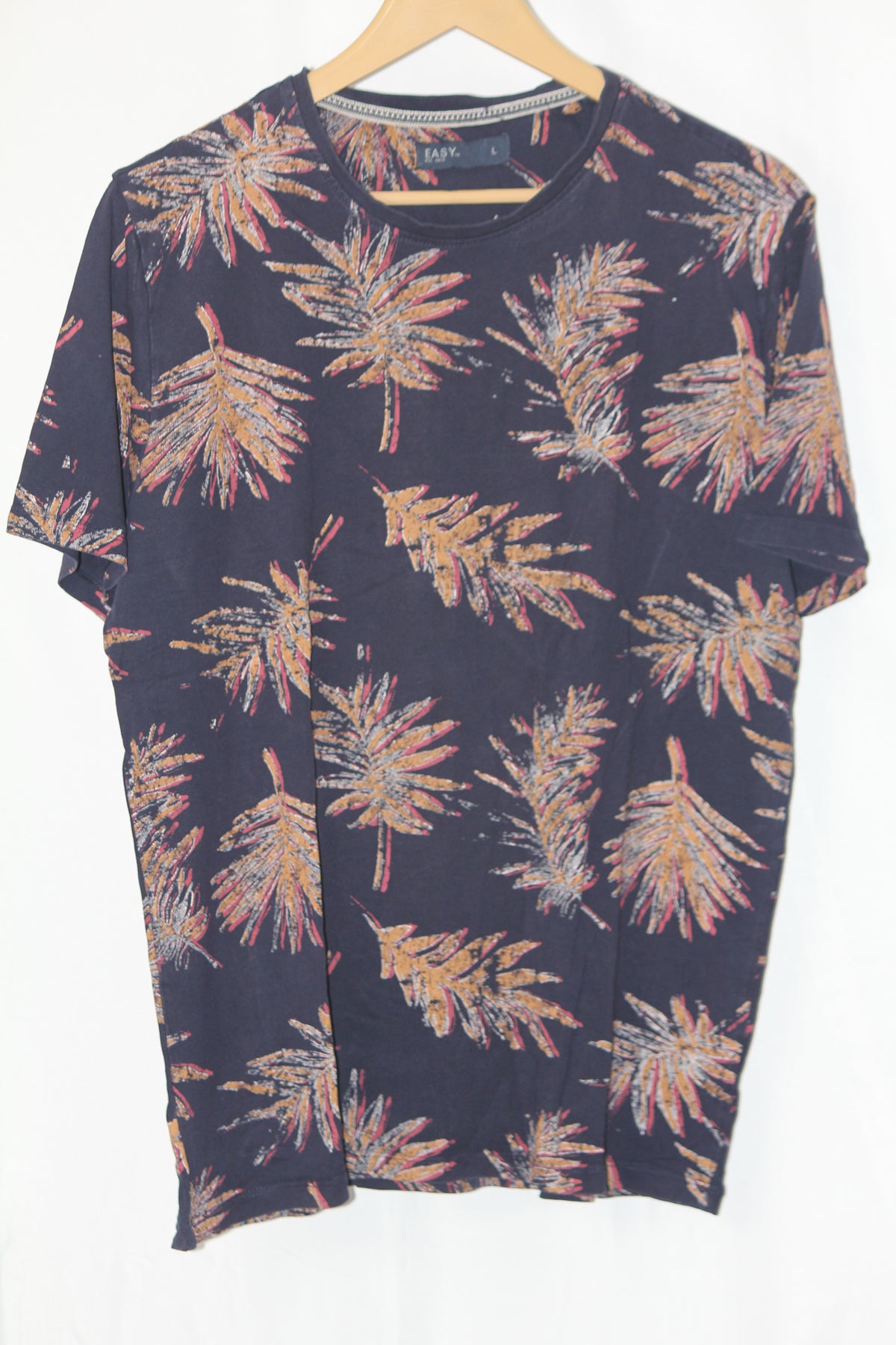 Easy Navy Printed T-Shirt