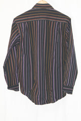 Black Striped Full Sleeve Shirt – Peter England (Medium)