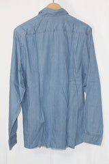Blue Full Sleeve Button-Down Shirt with White Dots – Reiss (XL)