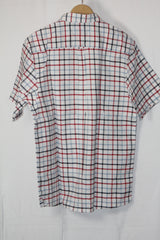 White & Blue Half Sleeve Shirt – Boston Crew (Large)