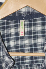 Navy & Off-White Check Shirt – Denim