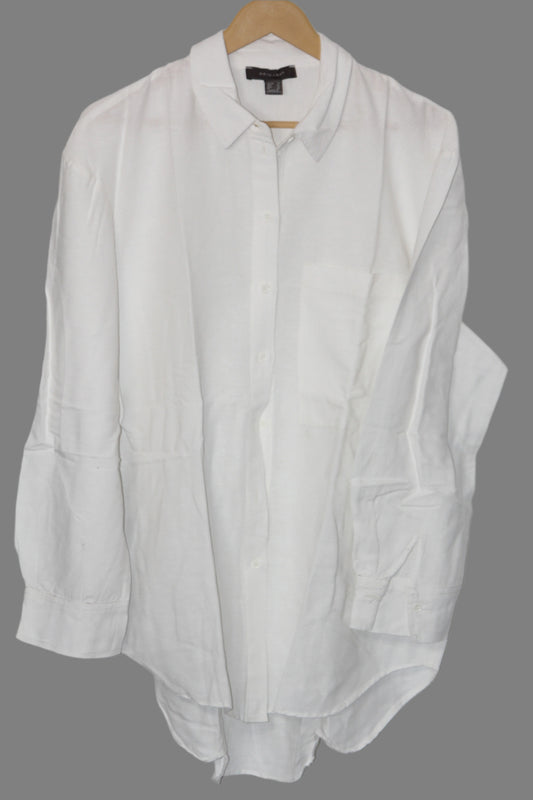 Off-White Linen Blend Shirt – Primark