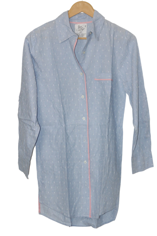 Sky Blue Dotted Shirt – Love to Lounge