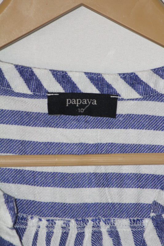 White Stripe Shirt – Papaya