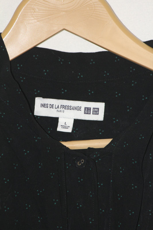 Ines De La Fressange Black Viscose Shirt – Large