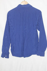 Bhs Blue & White Striped Cotton Shirt – Medium