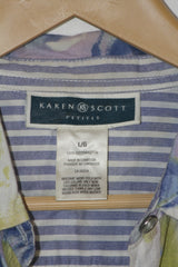 Karen Scott Multicolor Cotton Button Down – Medium
